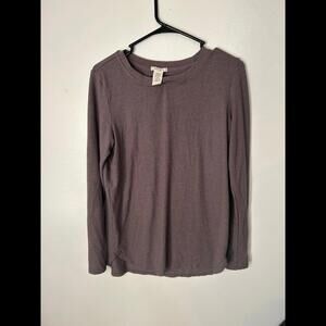 Matty M Mauve Brown Long Sleeve Top Size Medium